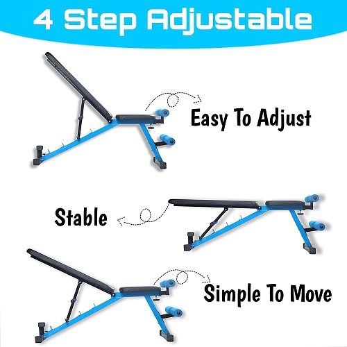 Adjustable Mulipurpose Home Gym Exercise Bench - Workout Equipments for Men & Women 05